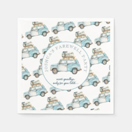送別卒業かわいい車への遠くにパーティー スタンダードカクテルナプキン