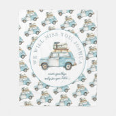 送別卒業かわいい車への遠くにパーティー フリースブランケット (正面)