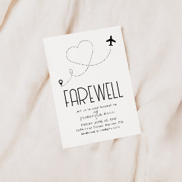 送別引っ越し退職パーティー招待状と飛行機 招待状