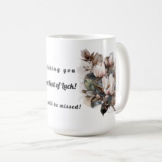 送別引用文ギフトマグ コーヒーマグカップ (正面右)