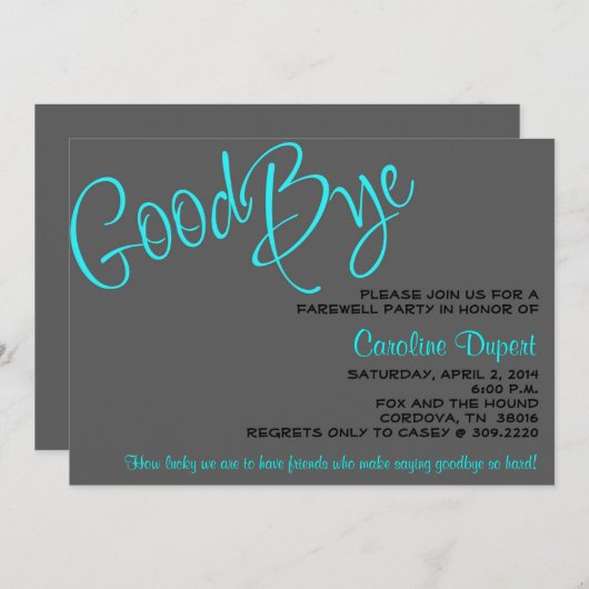 送別招待状 招待状 (正面/裏面)