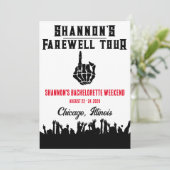 送別旅行、音楽フェスティバルバチェロレッテ週末 招待状 (スタンド正面)