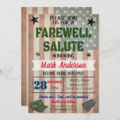 送別軍人パーティー招待状 招待状 (正面/裏面)