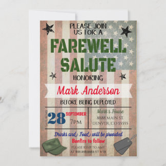 送別軍人パーティー招待状 招待状