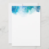 送別軍隊配偶者ブルーデジタル招待状 招待状 (裏面)