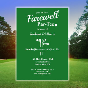 送別退職式ゴルフクラブをテーマにしたPar Tee 招待状