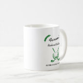 送別退職式ゴルフクラブリースをテーマにしたパーティー コーヒーマグカップ (正面右)