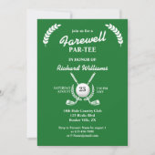 送別退職式ゴルフクラブリースをテーマにしたパーティー 招待状 (正面)