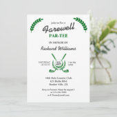 送別退職式ゴルフクラブリースをテーマにしたパーティー 招待状 (スタンド正面)