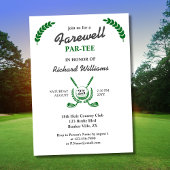 送別退職式ゴルフクラブリースをテーマにしたパーティー 招待状