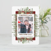 送別2020 Welcome 2021ホリデーフォトパイン シーズンカード (スタンド正面)