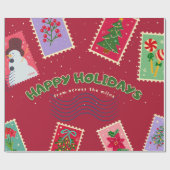 送料クリスマス ラッピングペーパー (フラット)