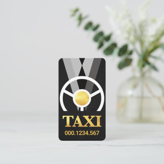 送迎タクシー 名刺 (スタンド正面)