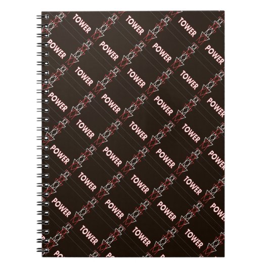 送電塔および電力線パターン ノートブック (正面)