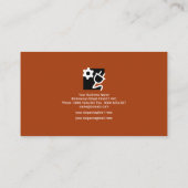 送電線のつながりのボーダーフレームの電気技師 名刺 (裏面)