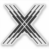 送電線のXモノグラム シール (正面)