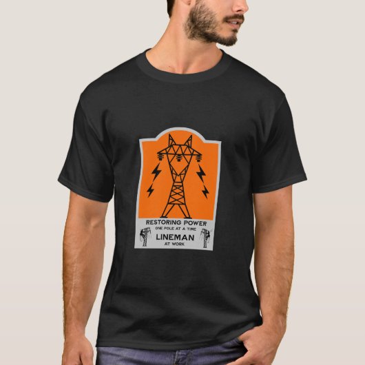 送電線作業員ギフト Tシャツ (正面)