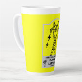 送電線作業員 ジョーク マグカップ (左アングル)