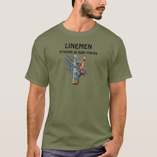 送電線作業員 Tシャツ (正面)