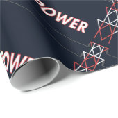 送電鉄塔と電力線パターン ラッピングペーパー (ロールコーナー)