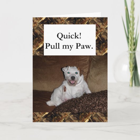 送風バースデー・カードを持って下さい カード (正面)