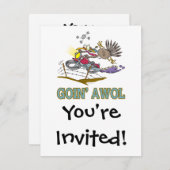 逃げたコウテイハクチョウが軍を脱走 招待状 (正面/裏面)