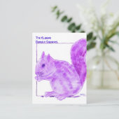 逃げやすい紫色のリス ポストカード (スタンド正面)