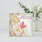 逃げやすい蝶ブライダルシャワーの招待状 招待状 (スタンド正面)