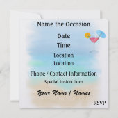 逃げる時間 - SRF 招待状 (裏面)