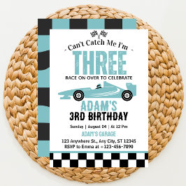 逃げ切るぞレーシングカーボーイ 3歳の誕生日パーティー 招待状