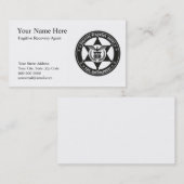 逃亡および保釈金回収エージェントの名刺 名刺 (正面/裏面)