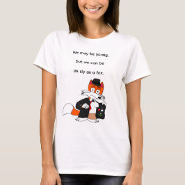 逃亡する狐 - 女性用Tシャツ Tシャツ