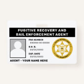 逃亡犯罪人回収保証執行エージェントのバッジ バッジ (裏面)