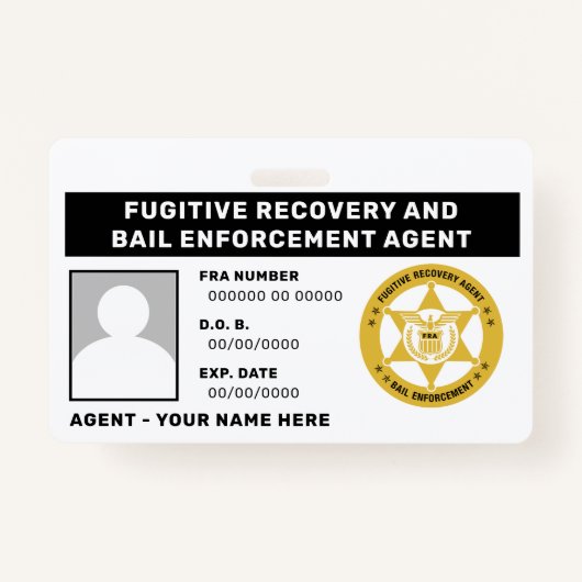 逃亡犯罪人回収保証執行エージェントのバッジ バッジ (裏面)