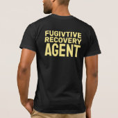 逃亡犯罪人回収業者バッジTシャツ Tシャツ (裏面)