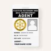 逃亡犯罪人回復および保証執行エージェントバッジ バッジ (裏面)