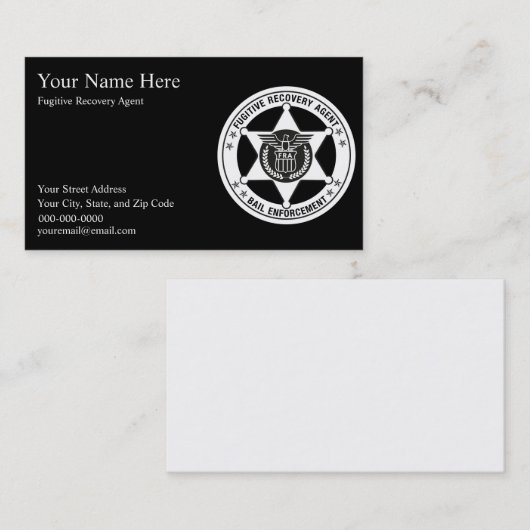 逃亡犯罪人回復と保証金の執行名刺 名刺 (正面/裏面)