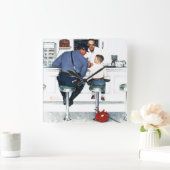 逃亡 スクエア壁時計 (ホーム)