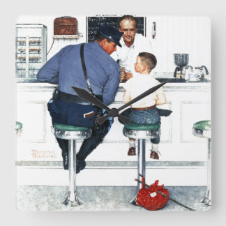 逃亡 スクエア壁時計