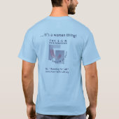 逃亡-綿のTシャツのために走ること(人か女性) Tシャツ (裏面)