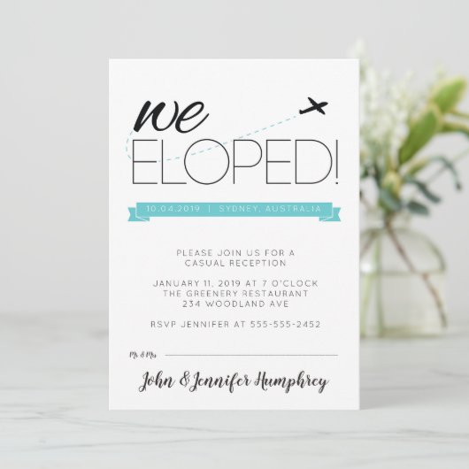 逃婚発表と披露宴招待状 招待状 (スタンド正面)