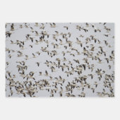 逃走中のガチョウの群れ ラッピングペーパーシート (正面3)