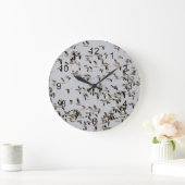 逃走中のガチョウの群れ ラージ壁時計 (ホーム)