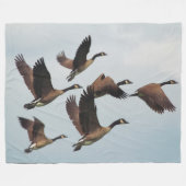 逃走中のGEESE フリースブランケット (正面(横))