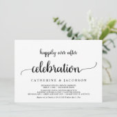 逃避結婚式、幸せな永遠の祝福パーティー、ラスティック 招待状 (スタンド正面)