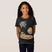 逆おもしろいさまに空腹の猫のチップスナックS Tシャツ (正面フル)