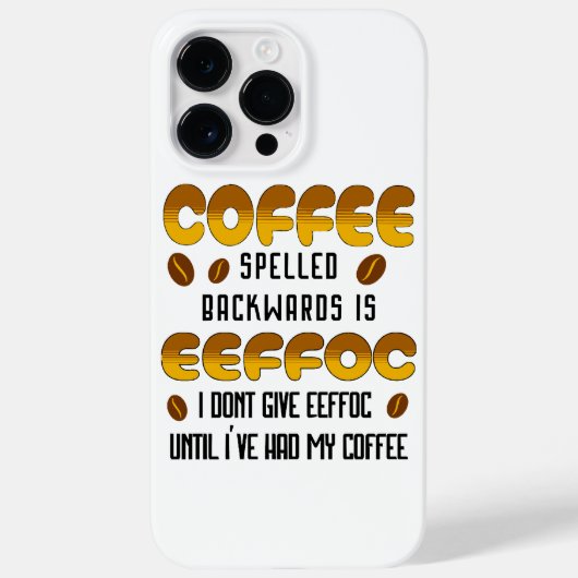 逆から読むとコーヒー コーヒー好き Case-Mate iPhoneケース (裏面)