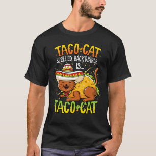 逆から読んでもタコキャット 面白いギフト Tシャツ
