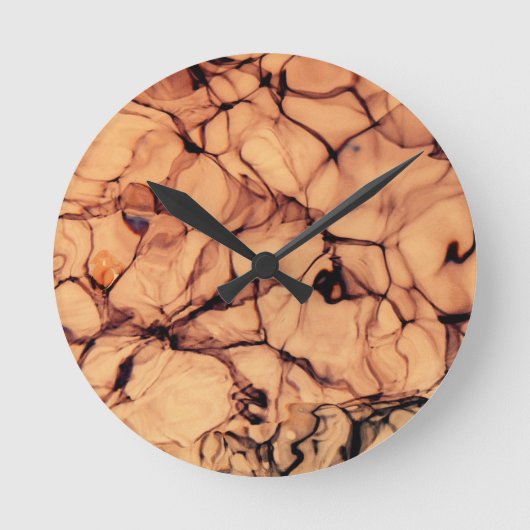 逆きらめく青水 ラウンド壁時計 (正面)