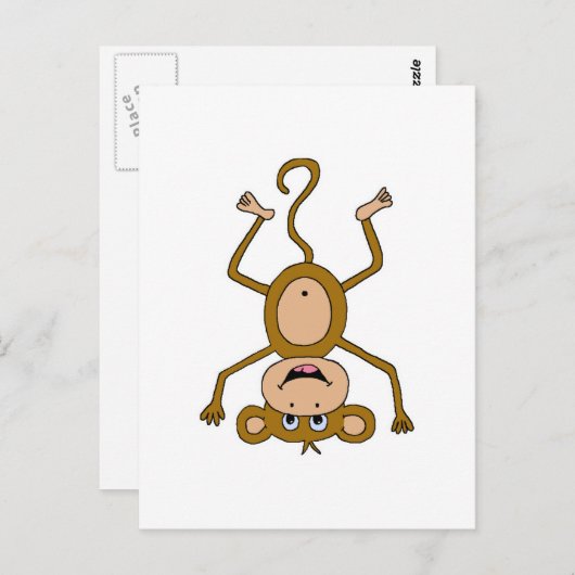 逆さにした猿 ポストカード (正面/裏面)